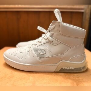 Coach Cream High-Top Sneakers(brand new)